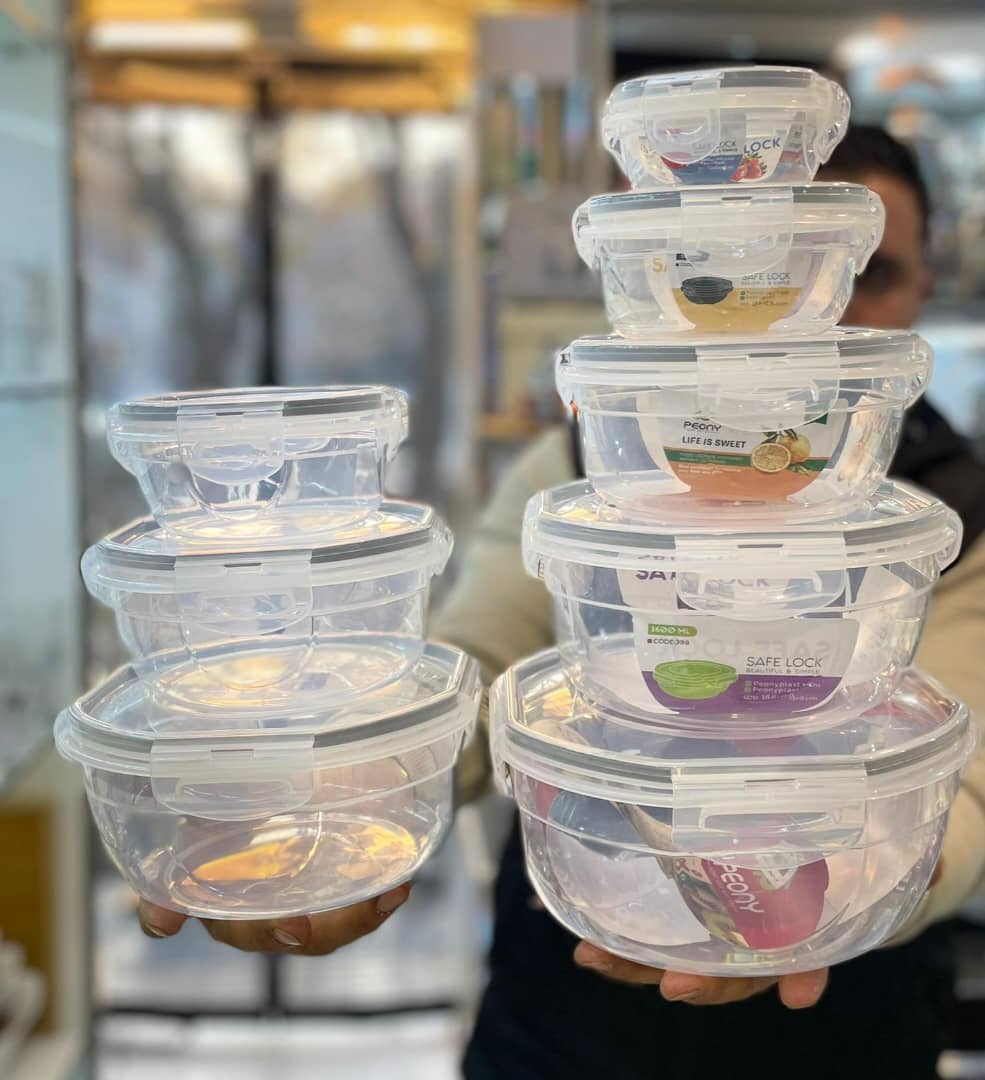 سرویس 16 پارچه ویرو پلاستیکی درب کلیپسی واشر دار (یخچالی ، فریزری ، مایکرو)